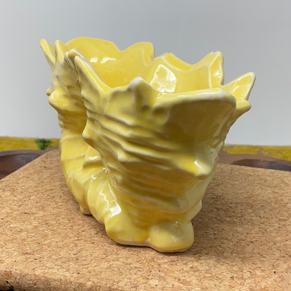 McCoy Pottery double Cornucopia planter with bow detail, Vintage - Picture 4 of 13